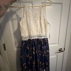 A. Byer Cream Lace Dress